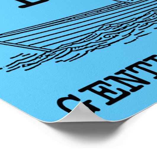 Rol uw boot van een Cliff Funny Poster Sign (Hoek)