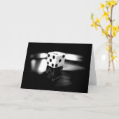 Rol van de dobbelstenen kaart (Gele Bloem)