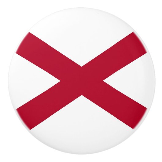 Rol van de keramische knop met vlag van Alabama, V (Voorkant)