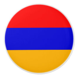 Rol van de keramische knop met vlag van Armenië