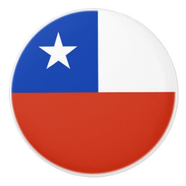 Rol van de keramische knop met vlag van Chili