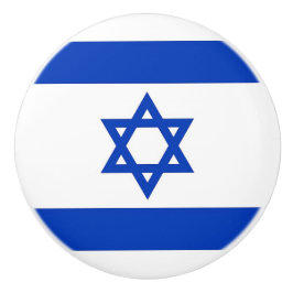 Rol van de keramische knop met vlag van Israël