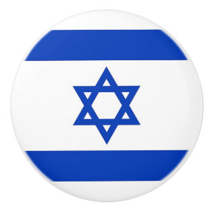 Rol van de keramische knop met vlag van Israël