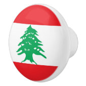 Rol van de keramische knop met vlag van Libanon (Rechts)