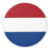 Rol van de keramische knop met vlag van Nederland (Voorkant)