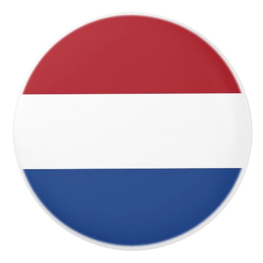 Rol van de keramische knop met vlag van Nederland (Voorkant)