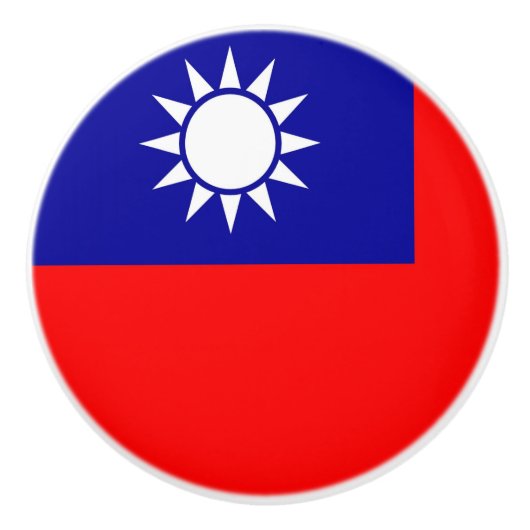 Rol van de keramische knop met vlag van Taiwan (Voorkant)