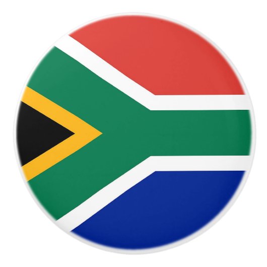 Rol van de keramische knop met vlag van Zuid-Afrik (Voorkant)