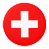 Rol van de keramische knop met vlag van Zwitserlan (Voorkant)