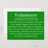 Rol van vrijwilligers briefkaart (Voorkant / Achterkant)