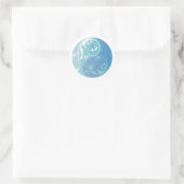 Rol van Yin & Yang (aardblauwe plekken) Ronde Sticker (Tas)