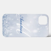 Rol, verbluffend, blauwe glitter-naam Case-Mate iPhone case (Achterkant (horizontaal))