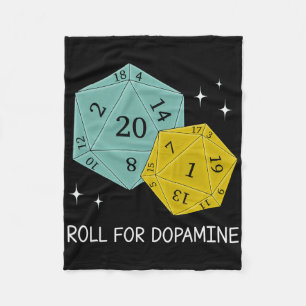 Rol Voor Dopamine Dnd Neurodiversiteit D20 Dobbels Fleece Deken