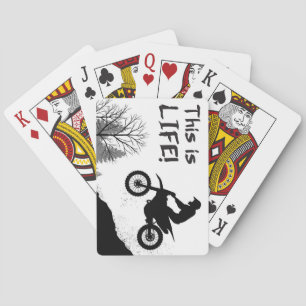 Rol vuil motorfietsen pokerkaarten