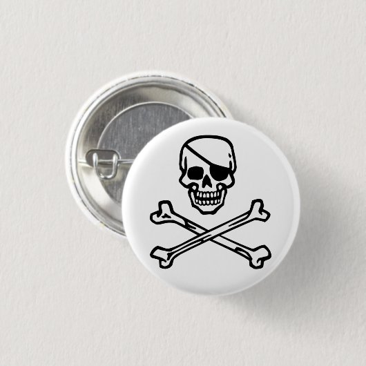 Rol (wit) ronde button 3,2 cm (Voorkant /achterkant)