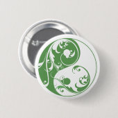 Rol Yin & Yang (groen) Ronde Button 5,7 Cm (Voorkant /achterkant)