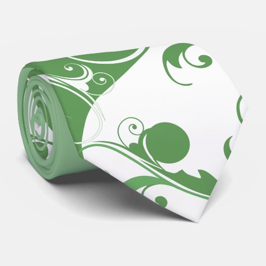 Rol Yin & Yang (groen) Stropdas (Opgerold)