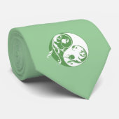 Rol Yin & Yang (groen) Stropdas (Opgerold)