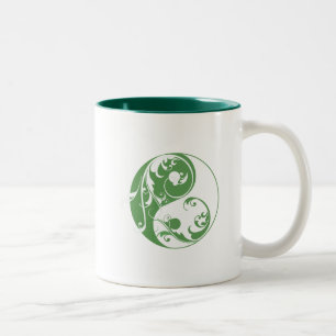 Rol Yin & Yang (groen) Tweekleurige Koffiemok