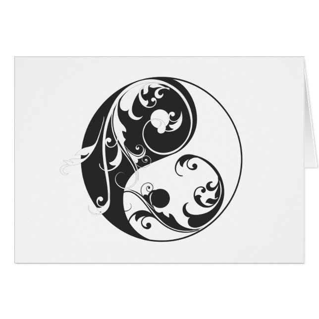 Rol Yin & Yang (zwart) (Voorkant Horizontaal)