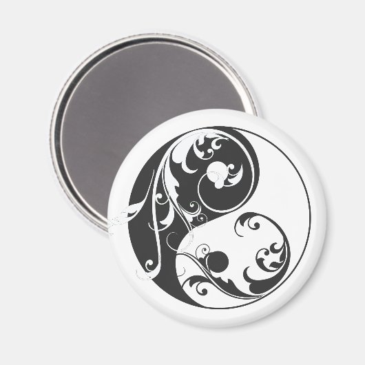 Rol Yin & Yang (zwart) Magneet (Voorkant / Achterkant)