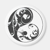Rol Yin & Yang (zwart) Magneet (Voorkant)