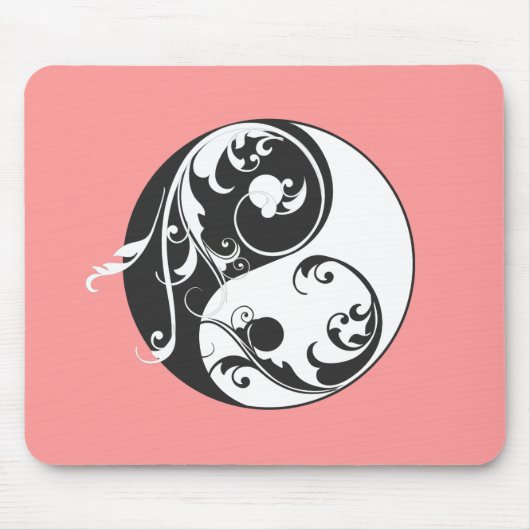 Rol Yin & Yang (zwart) Muismat (Voorkant)