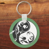 Rol Yin & Yang (zwart) Sleutelhanger (Voorkant)