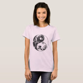 Rol Yin & Yang (zwart) T-shirt (Voorkant volledig)