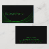 Rol zwart en limoen groen breedbeeld - Visitekaart Visitekaartje (Voorkant / Achterkant)