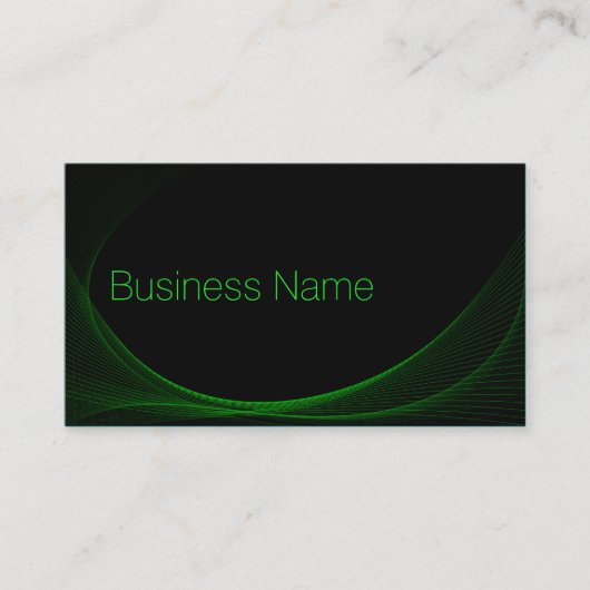Rol zwart en limoen groen breedbeeld - Visitekaart Visitekaartje (Voorkant)