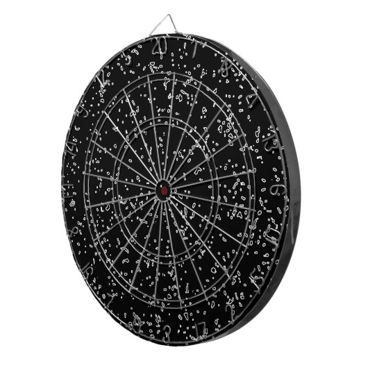 Rol zwart en wit Fractal Art Patronen Modern Dartbord (Voorkant Rechts)