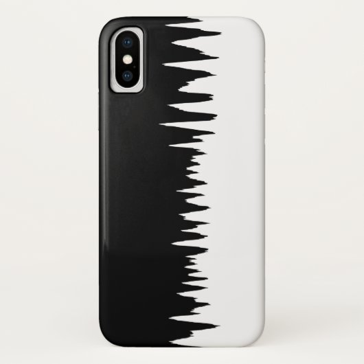 Rol zwart en wit Zigzag Striped Patroon Case-Mate iPhone Case (Achterkant)