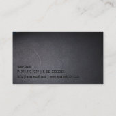 Rol zwart uit artistiek donker Visitekaartje (Achterkant)