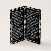 Rol zwart wit tattoo schedel gothic duogram tools visitekaartje (Binnen)