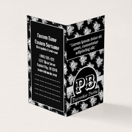 Rol zwart wit tattoo schedel gothic duogram tools visitekaartje