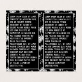 Rol zwart wit tattoo schedel gothic duogram tools visitekaartje (Binnenkant ongevouwen)