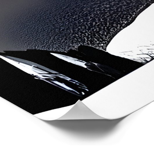 Rol zwart-wit Zebra | AI Art Poster (Hoek)