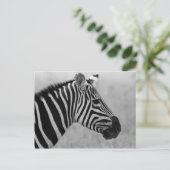 Rol zwart-wit zebrapatroon briefkaart (Staand voorkant)