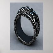 Rol zwarte ring | AI Art Poster (Voorkant)