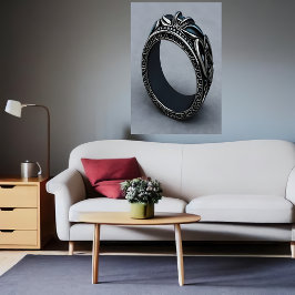 Rol zwarte ring | AI Art Poster