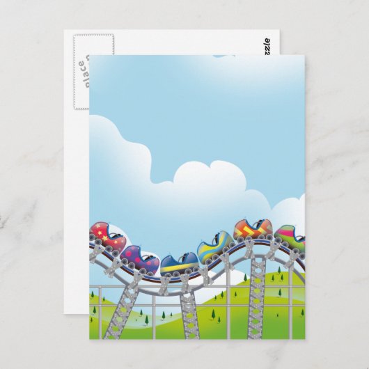 Rolachtbaan Briefkaart (Voorkant / Achterkant)