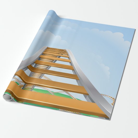 Rolachtbaan Cadeaupapier (Uitgerold)