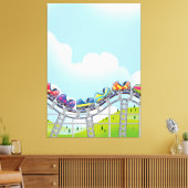 Rolachtbaan Canvas Afdruk (Insitu (Woonkamer))