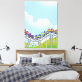 Rolachtbaan Canvas Afdruk (Insitu (Slaapkamer))