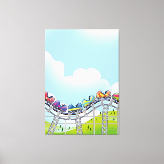 Rolachtbaan Canvas Afdruk (Voorkant)