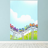 Rolachtbaan Canvas Afdruk (Insitu (Houten vloer))
