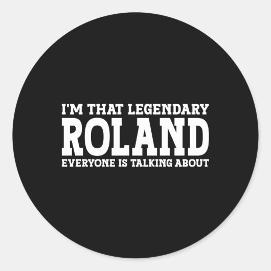 Roland Achternaam Team Achternaam Roland Ronde Sticker (Voorkant)