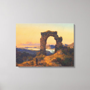 Roland's Arch (door Andreas Achenbach) Canvas Afdruk