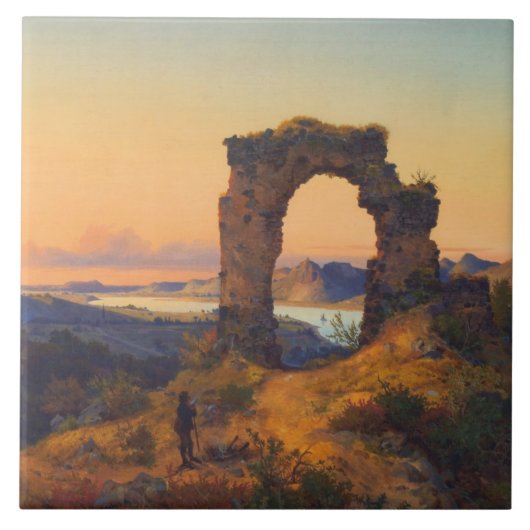 Roland's Arch (door Andreas Achenbach) Tegeltje (Voorkant)